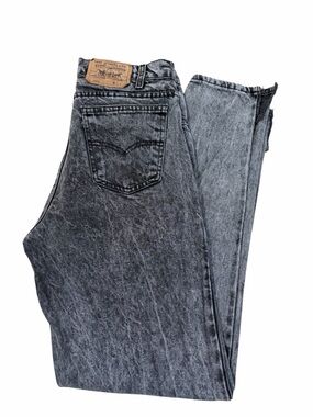 VTG 80s Levis 550 Black Tab Acid Wash Black Jeans Men’s 32x32 Tapered USA Made
